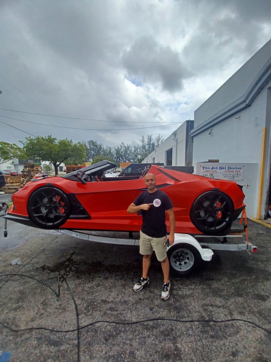 A jet car at The Jet-Ski Doctor