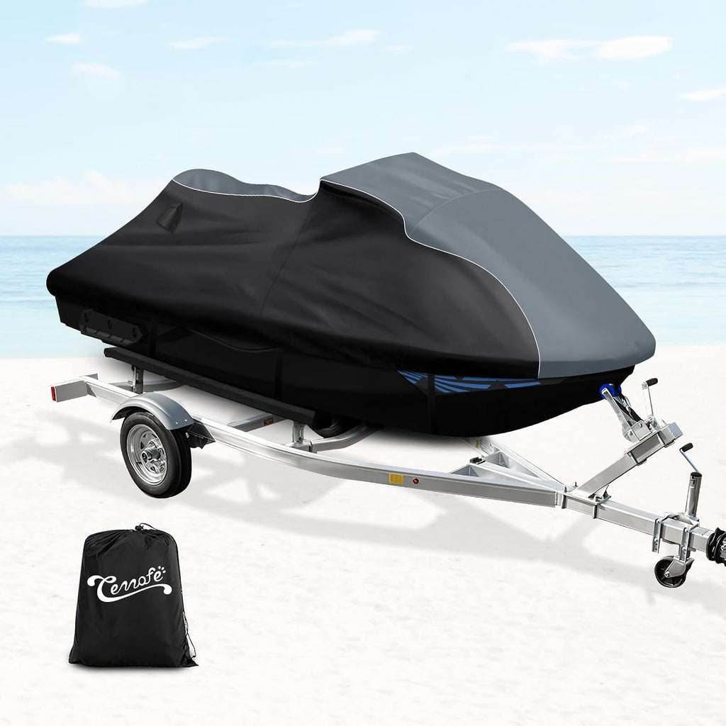 Waterproof Jet Ski Cover for Sea-Doo Spark 2Up Spark Trixx 2Up 2014-2024, 600D Trailerable Jet Ski Cover with 2 Air Vents, Heavy Duty Oxford All Weather Waverunner Cover