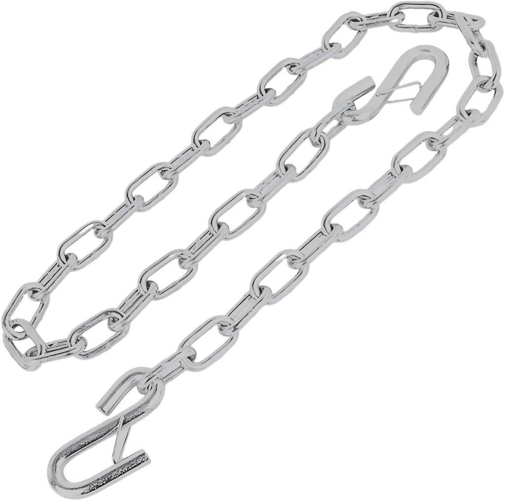 7/32" X 36" Trailer Safety Chain – Hot Dipped Galvanized Steel with Safety Hooks – 7000 Lb Load Rated – Corrosion Resistant for Utility and Small Boat Trailers