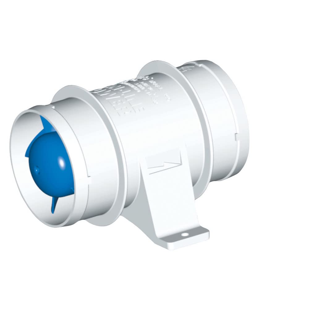Rule In Line Marine Bilge Blower, Slip On Connections, Efficient and Quiet High Volume Air Flow