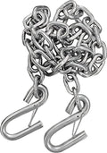 7/32" X 36" Trailer Safety Chain – Hot Dipped Galvanized Steel with Safety Hooks – 7000 Lb Load Rated – Corrosion Resistant for Utility and Small Boat Trailers
