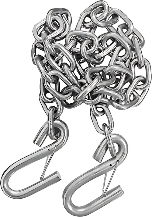 7/32" X 36" Trailer Safety Chain – Hot Dipped Galvanized Steel with Safety Hooks – 7000 Lb Load Rated – Corrosion Resistant for Utility and Small Boat Trailers