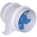 Rule In Line Marine Bilge Blower, Slip On Connections, Efficient and Quiet High Volume Air Flow