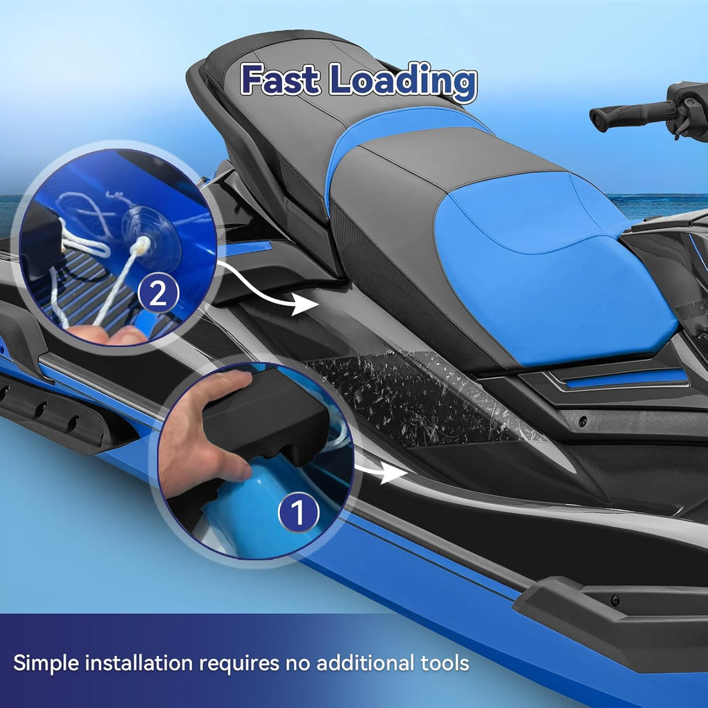 Jet Ski Bumpers for Docking, PWC Fenders Fit Yamaha Jet Skis, PWC Bumpers Waverunner Accessories with Quick Attachment, 2 Pack, Black