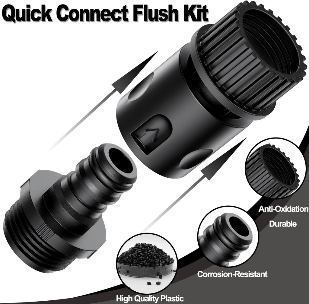 Quick Connect Flush Kit for Sea-Doo, Kawasaki, Yamaha, Honda & Jet Ski - Universal Garden Hose Flush Adapter for PWC, Boat & Outboard Motors