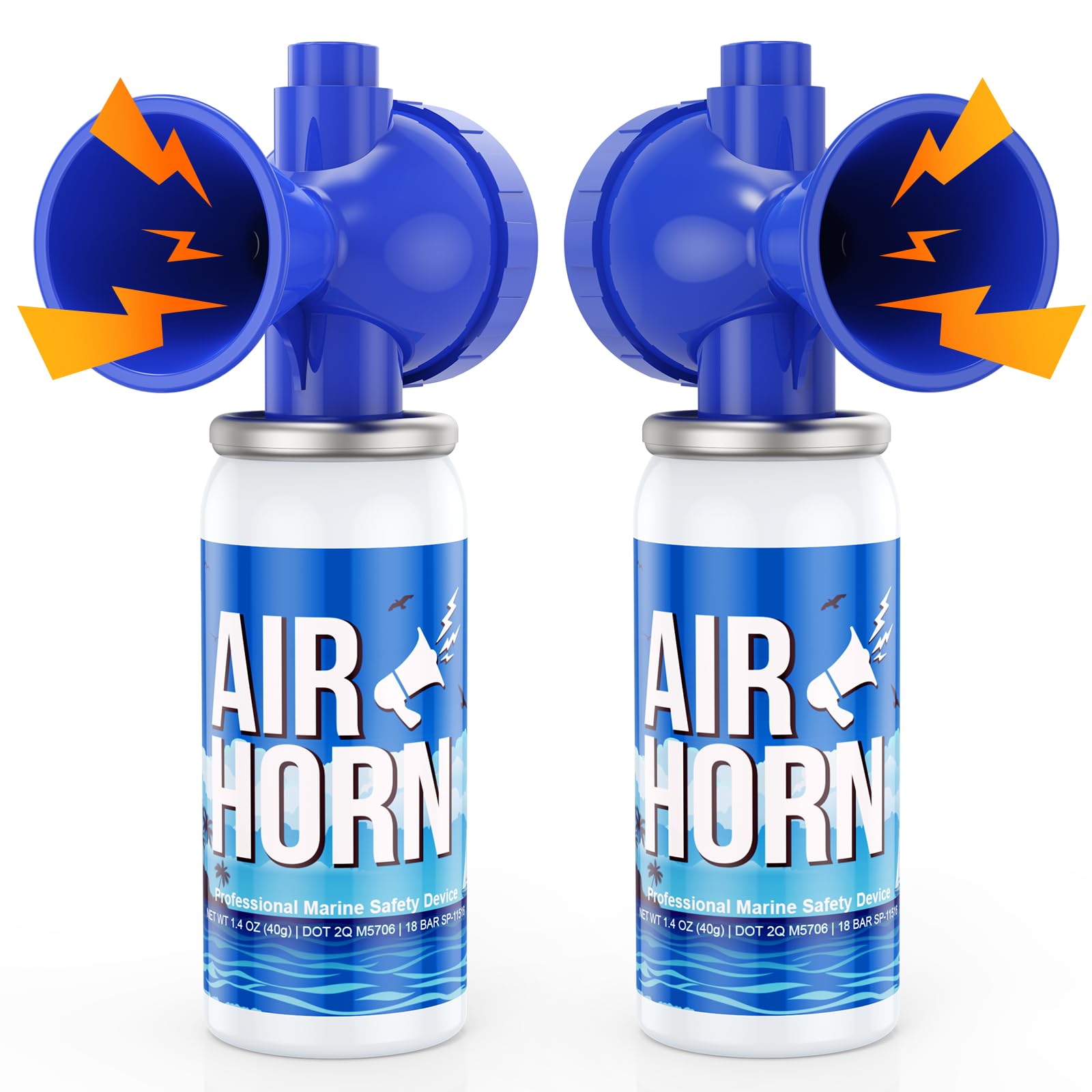 Nicehill 1.4oz Air Horn, 122dB Loud Safety Air Horns for Boating Emergency & Sporting Events, Handheld Marine Horn with Easy Button Operation for Warning Signals & Alerts, 1 Pack