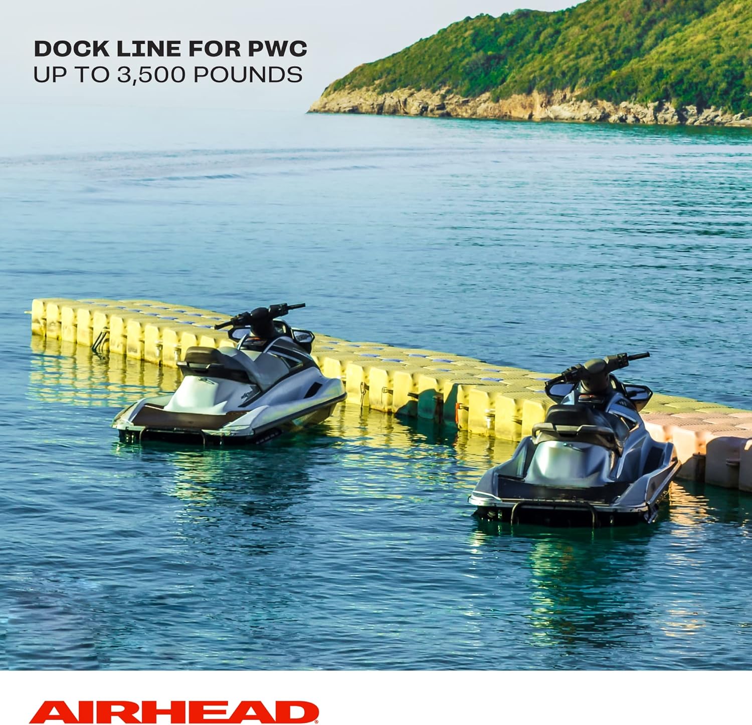 Airhead PWC Boat Dock Line, 7-Feet, Pack of 2, yellow / Black For Watercraft