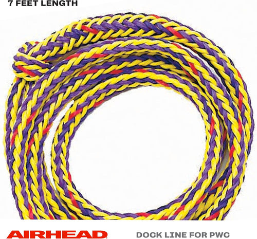 Airhead PWC Boat Dock Line, 7-Feet, Pack of 2, yellow / Black For Watercraft