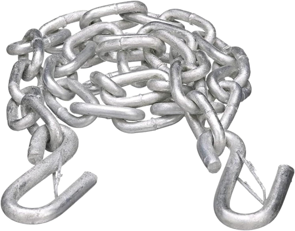 7/32" X 36" Trailer Safety Chain – Hot Dipped Galvanized Steel with Safety Hooks – 7000 Lb Load Rated – Corrosion Resistant for Utility and Small Boat Trailers