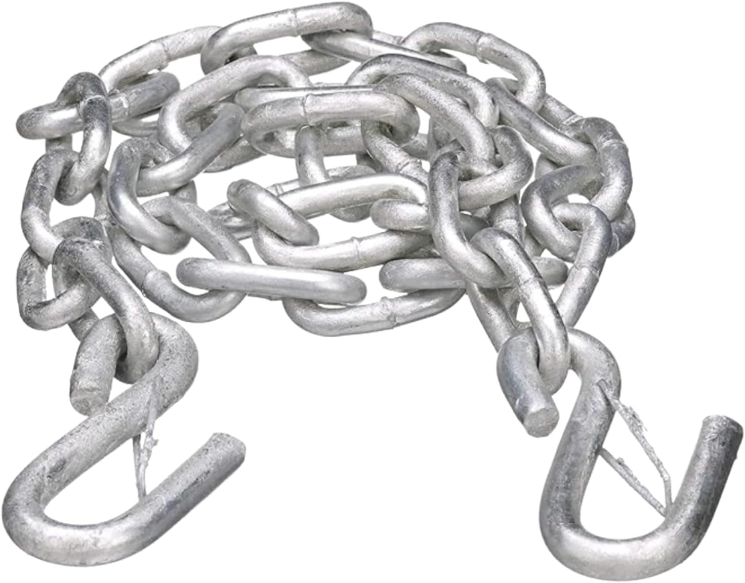 7/32" X 36" Trailer Safety Chain – Hot Dipped Galvanized Steel with Safety Hooks – 7000 Lb Load Rated – Corrosion Resistant for Utility and Small Boat Trailers