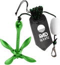 Kayak Anchor - Pound Folding Anchor for Paddle Board, SUP, Canoe, PWC, or Fishing - Jet Ski Anchor Kit with 40 Ft Marine Grade Rope - Jetski and Kayak Accessories by  (Silver)